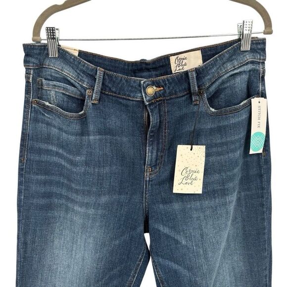 Cosmic Blue Love Adrianne Boyfriend Distressed Jean Indigo Blue Size 32 NWT‎ - Picture 4 of 12